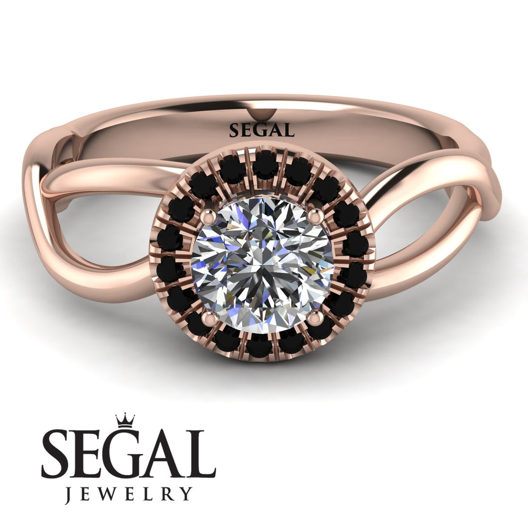 Split Shank Halo Diamond Engagement Ring - Adriana No. 32