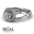 Split Shank Halo Diamond Engagement Ring - Adriana No. 3 image 3