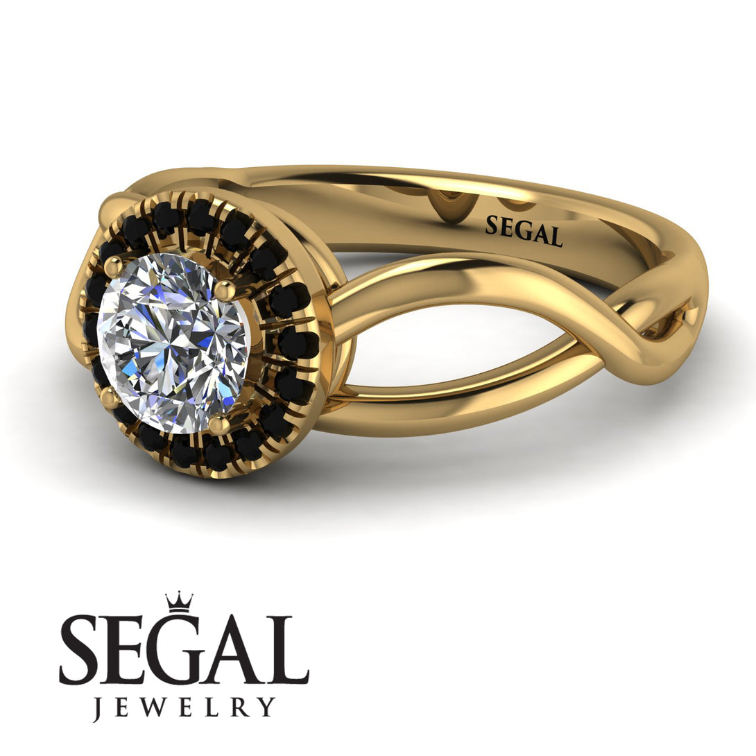 Split Shank Halo Diamond Engagement Ring - Adriana No. 31