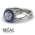 Split Shank Halo Diamond Engagement Ring - Adriana No. 63