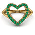 Split Shank Heart Emerald Ring - Delaney No. 4 image 1