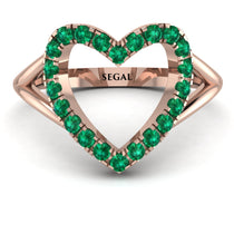 Split Shank Heart Emerald Ring - Delaney No. 5 image 1