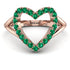 Split Shank Heart Emerald Ring - Delaney No. 5