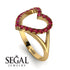 Split Shank Heart Ruby Ring - Delaney No. 10 image 2