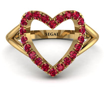 Split Shank Heart Ruby Ring - Delaney No. 10 image 1