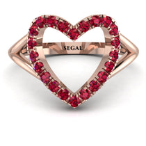 Split Shank Heart Ruby Ring - Delaney No. 11 image 1