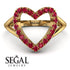 Split Shank Heart Ruby Ring - Delaney No. 10