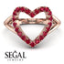 Split Shank Heart Ruby Ring - Delaney No. 11 image 10