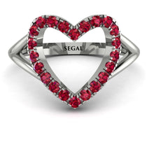 Split Shank Heart Ruby Ring - Delaney No. 12 image 1