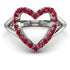 Split Shank Heart Ruby Ring - Delaney No. 12