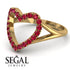 Split Shank Heart Ruby Ring - Delaney No. 10