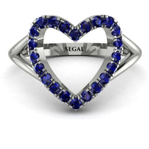 Split Shank Heart Sapphire Ring - Delaney No. 15 image 1