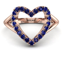 Split Shank Heart Sapphire Ring - Delaney No. 14 image 1