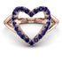 Split Shank Heart Sapphire Ring - Delaney No. 14 image 1