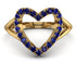 Split Shank Heart Sapphire Ring - Delaney No. 13 image 1