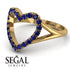 Split Shank Heart Sapphire Ring - Delaney No. 13