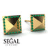Square Emerald Earrings - Elora No. 4