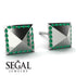 Square Emerald Earrings - Elora No. 6