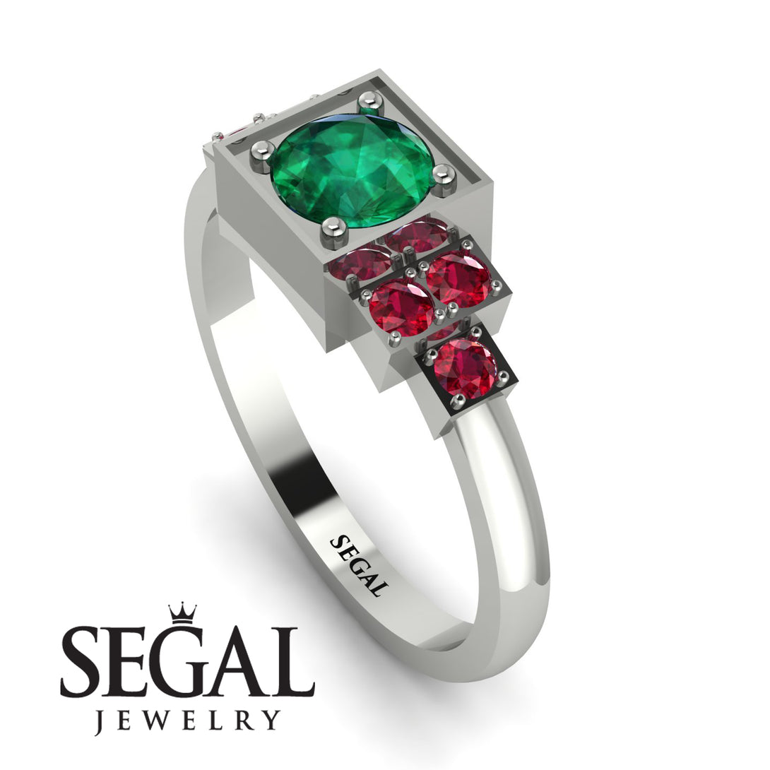 Square Emerald Engagement Ring - Samara No. 51