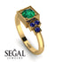 Square Emerald Engagement Ring - Samara No. 64