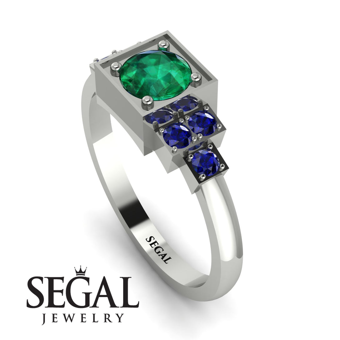 Square Emerald Engagement Ring - Samara No. 66