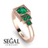 Square Emerald Engagement Ring - Samara No. 20