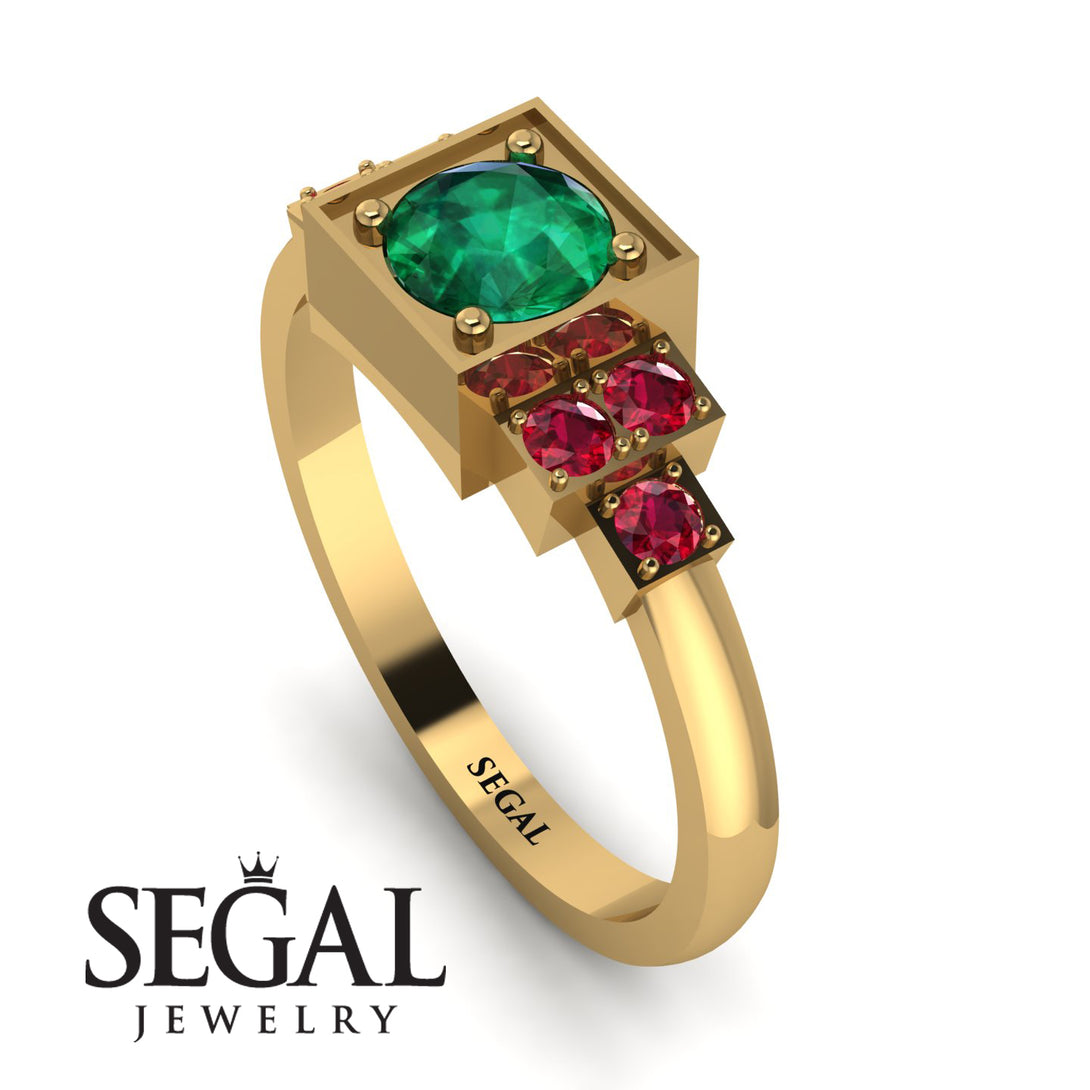 Square Emerald Engagement Ring - Samara No. 49