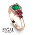 Square Emerald Engagement Ring - Samara No. 50