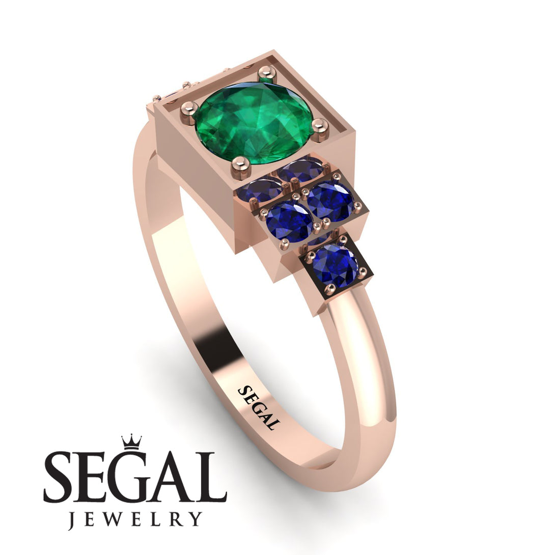 Square Emerald Engagement Ring - Samara No. 65