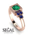 Square Emerald Engagement Ring - Samara No. 65