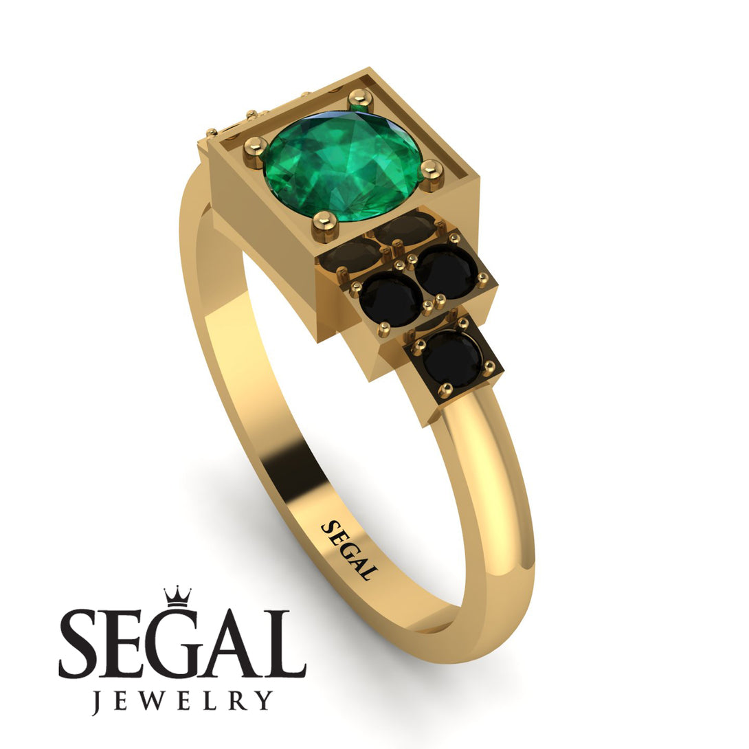 Square Emerald Engagement Ring - Samara No. 34