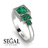 Square Emerald Engagement Ring - Samara No. 21
