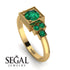Square Emerald Engagement Ring - Samara No. 19
