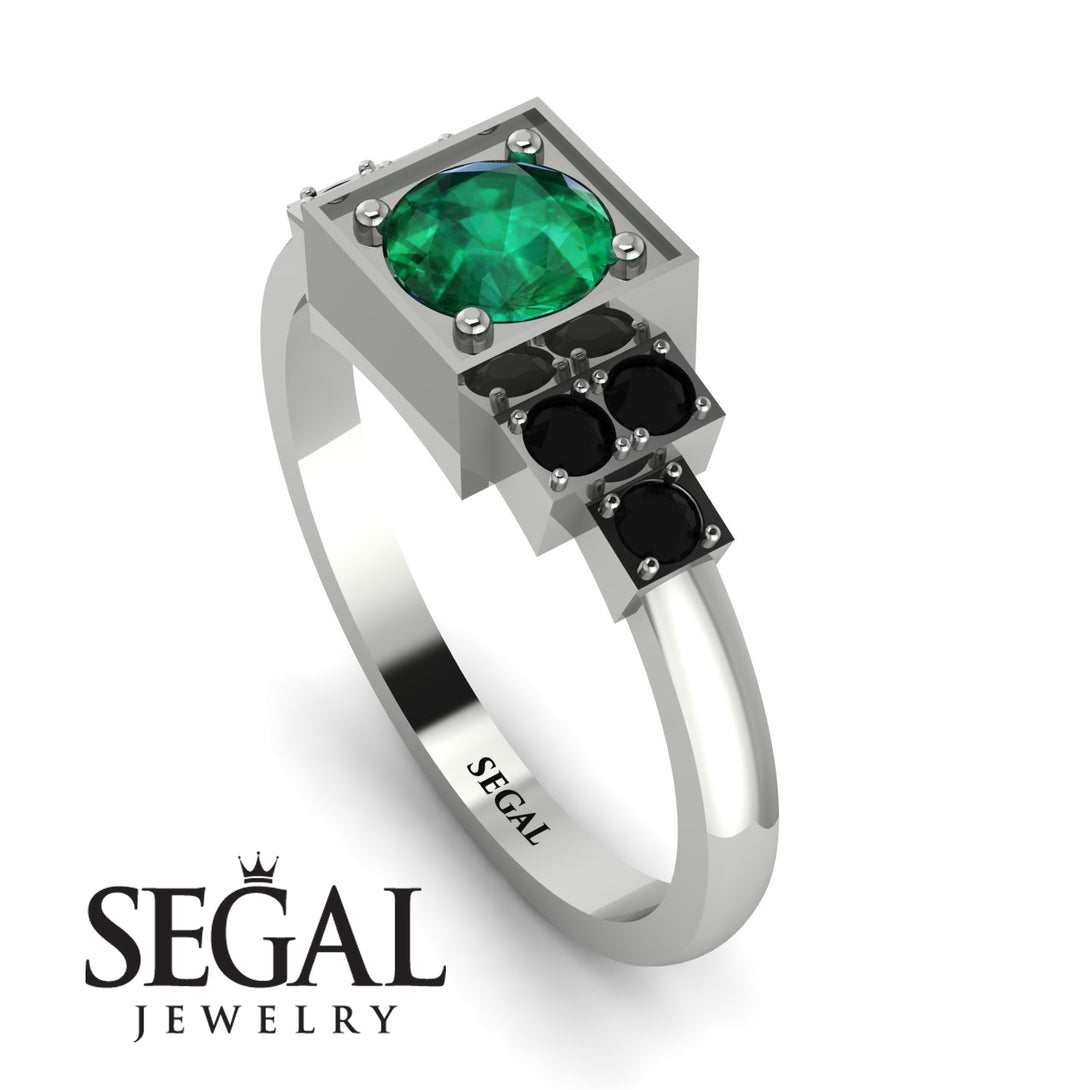 Square Emerald Engagement Ring - Samara No. 36