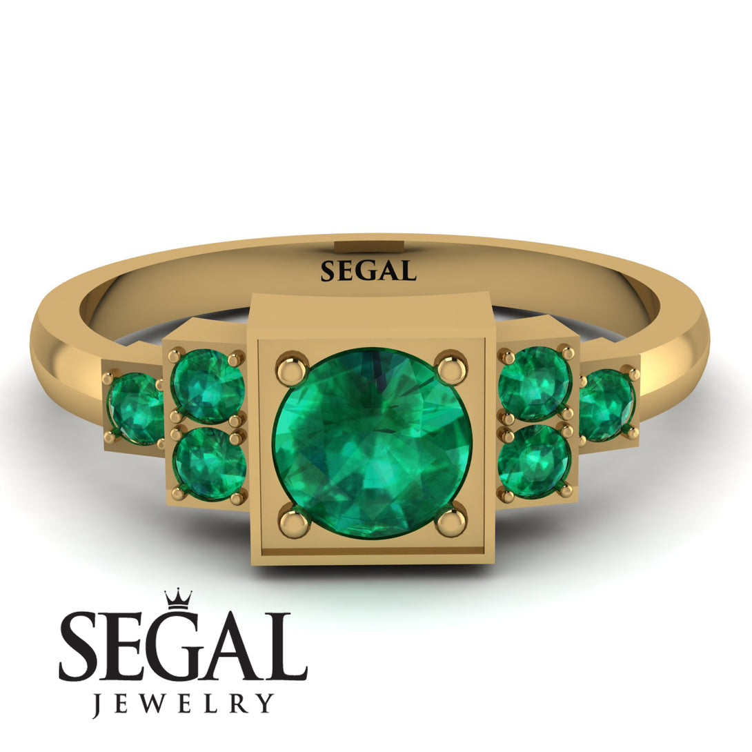 Square Emerald Engagement Ring - Samara No. 19