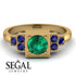 Square Emerald Engagement Ring - Samara No. 64