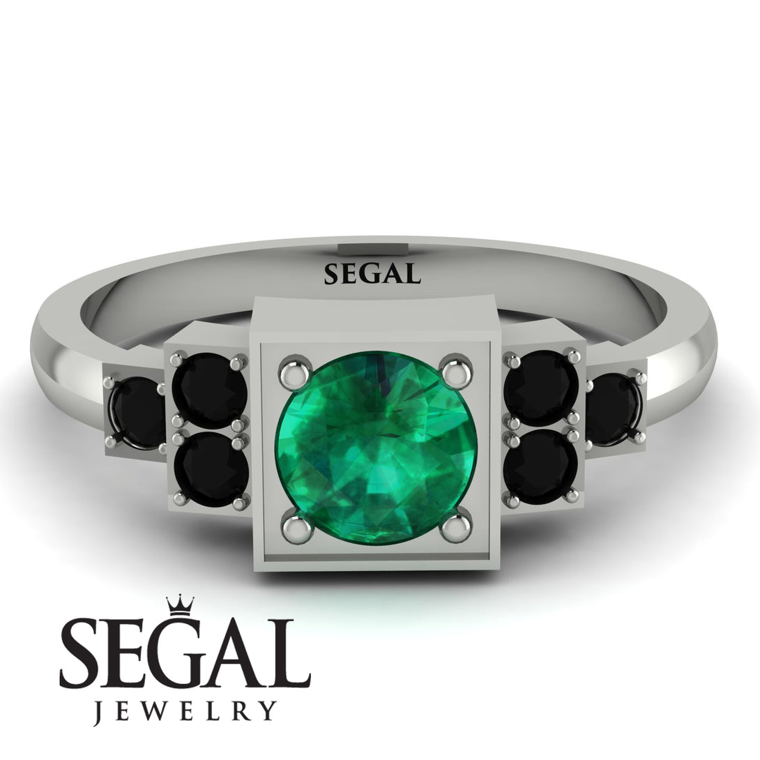 Square Emerald Engagement Ring - Samara No. 36