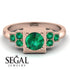 Square Emerald Engagement Ring - Samara No. 20