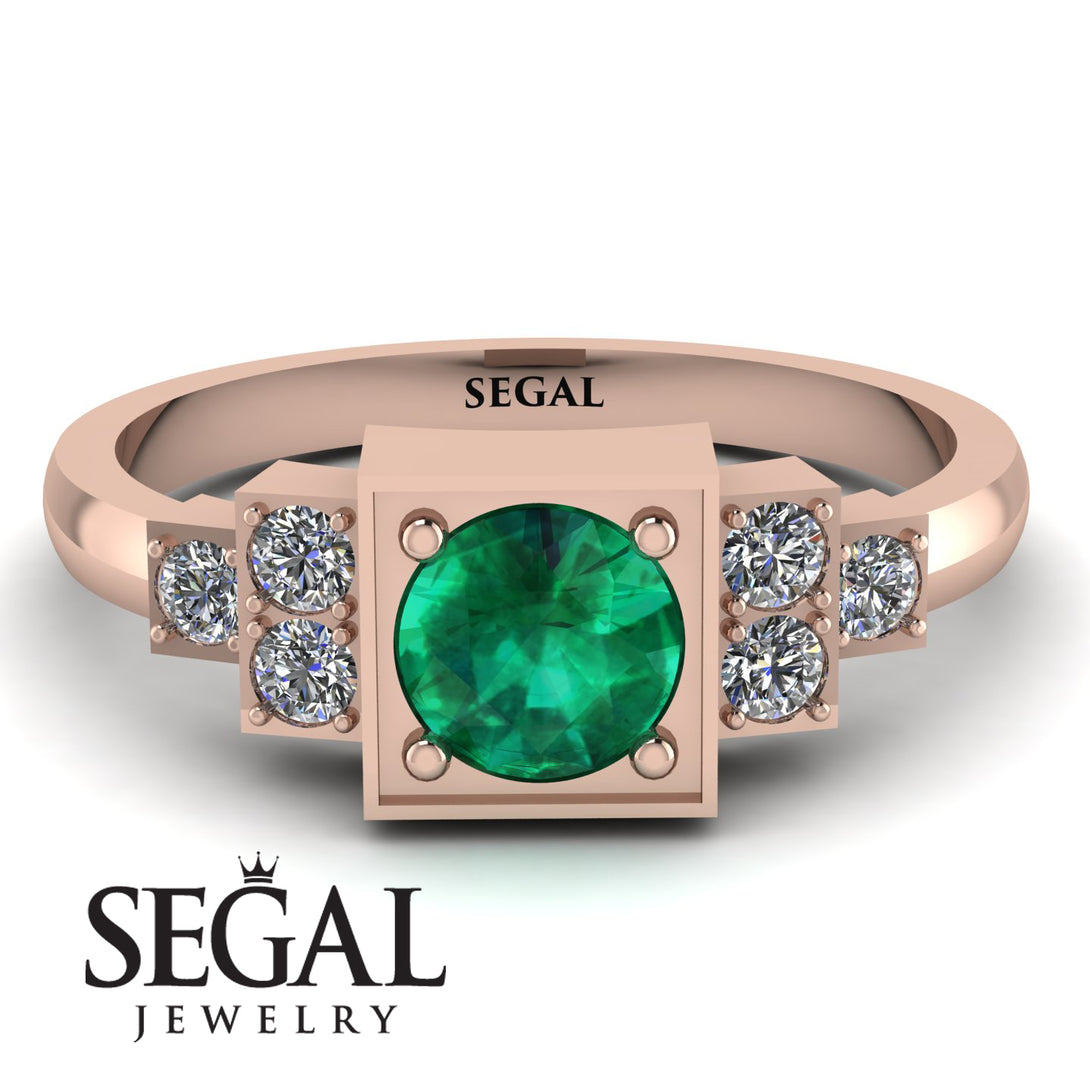 Square Emerald Engagement Ring - Samara No. 5