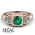 Square Emerald Engagement Ring - Samara No. 5
