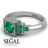 Square Emerald Engagement Ring - Samara No. 21