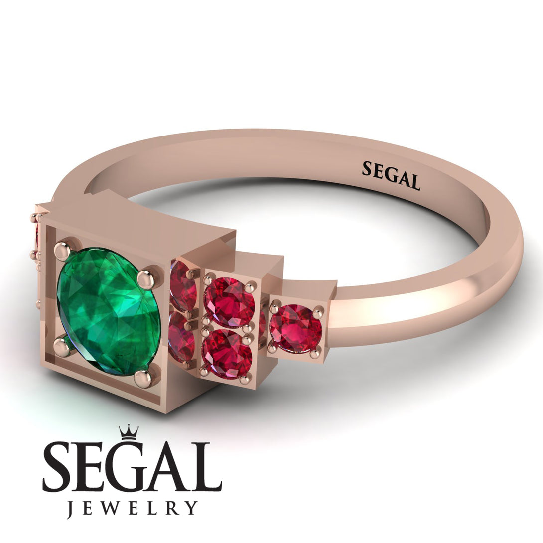 Square Emerald Engagement Ring - Samara No. 50