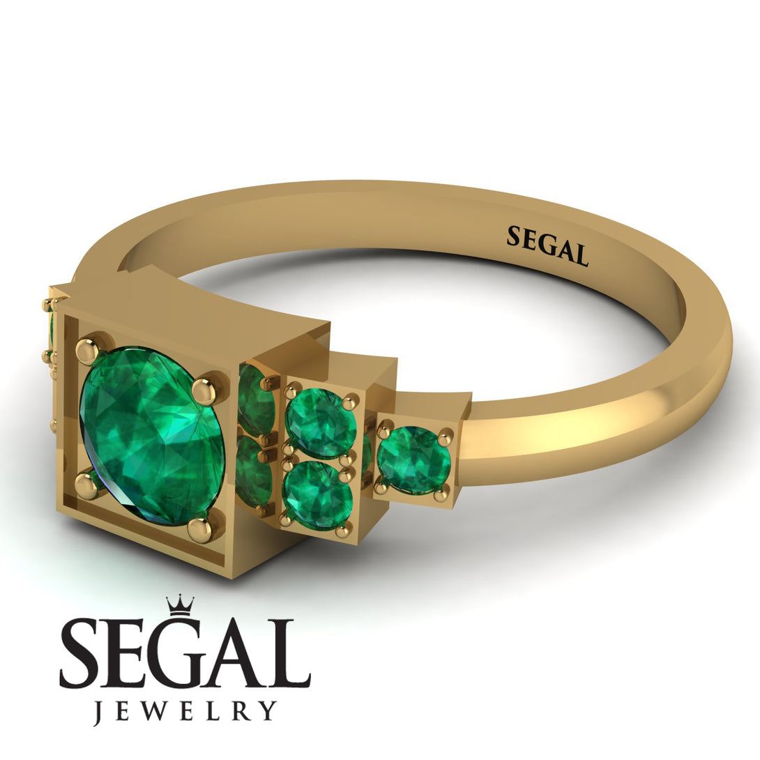Square Emerald Engagement Ring - Samara No. 19