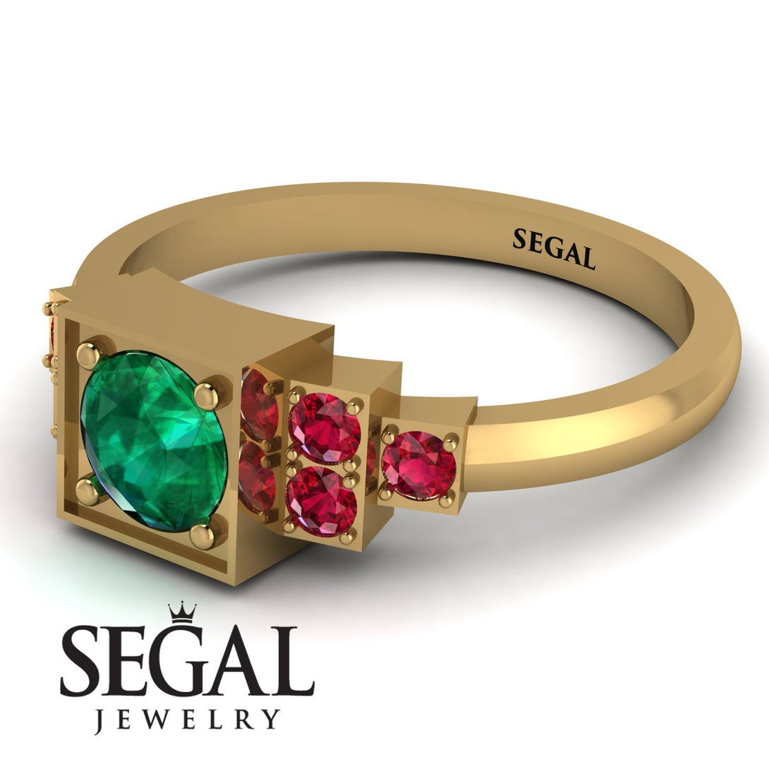 Square Emerald Engagement Ring - Samara No. 49