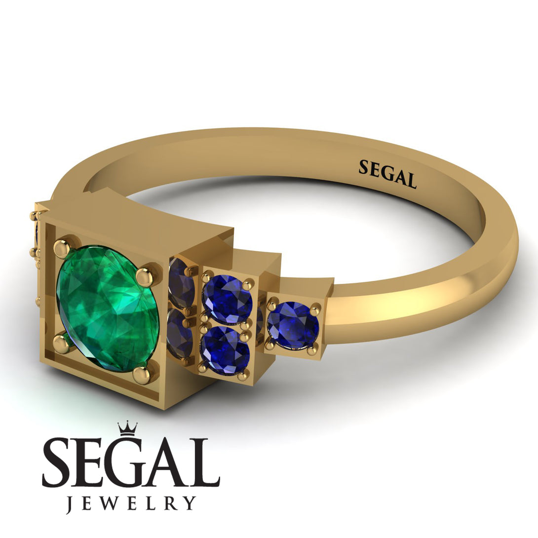 Square Emerald Engagement Ring - Samara No. 64