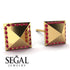 Square Ruby Earrings - Elora No. 10
