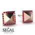 Square Ruby Earrings - Elora No. 11