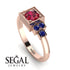 Square Ruby Engagement Ring - Samara No. 71