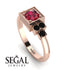 Square Ruby Engagement Ring - Samara No. 41