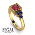 Square Ruby Engagement Ring - Samara No. 70